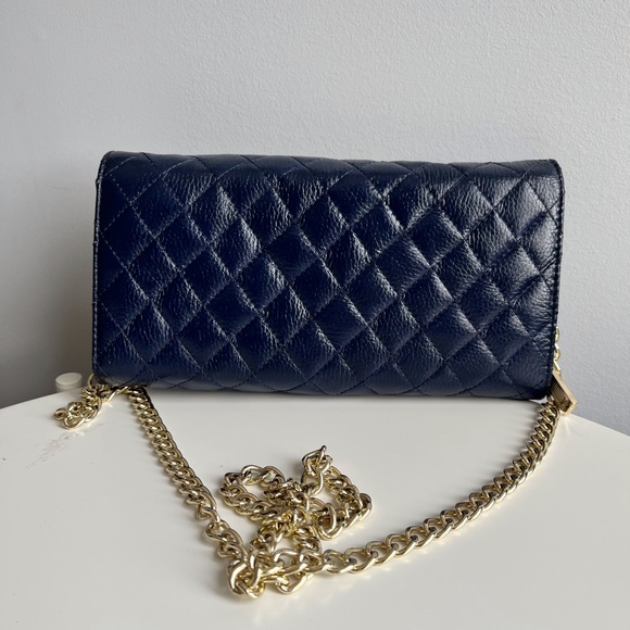 Zenith Navy Leather Quilted Purse - Picture 2 of 13